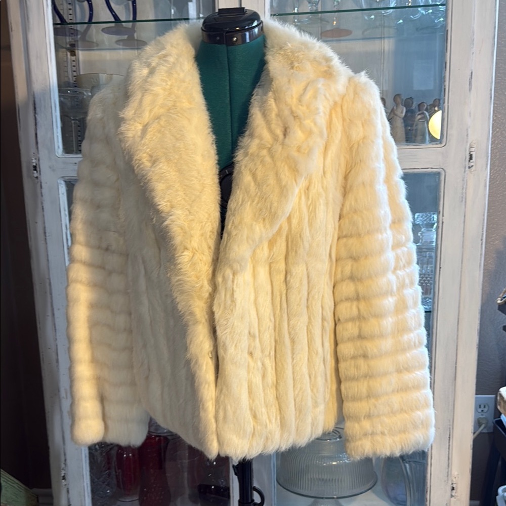 80s Vintage Rabbit Fur Jacket